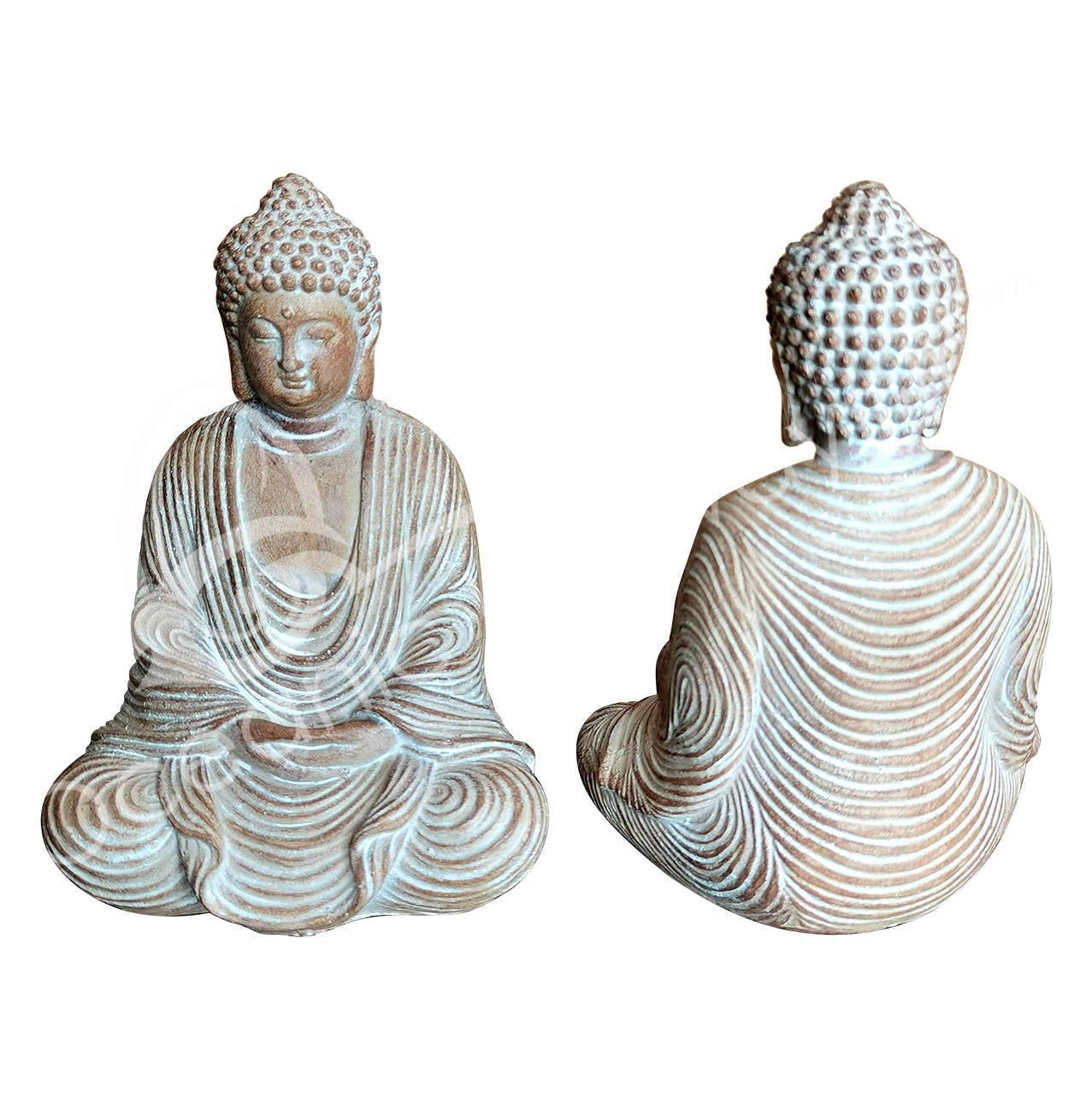 STATUE - BUDDHA, NATURAL MEDITATION 3.45"L X 5"H