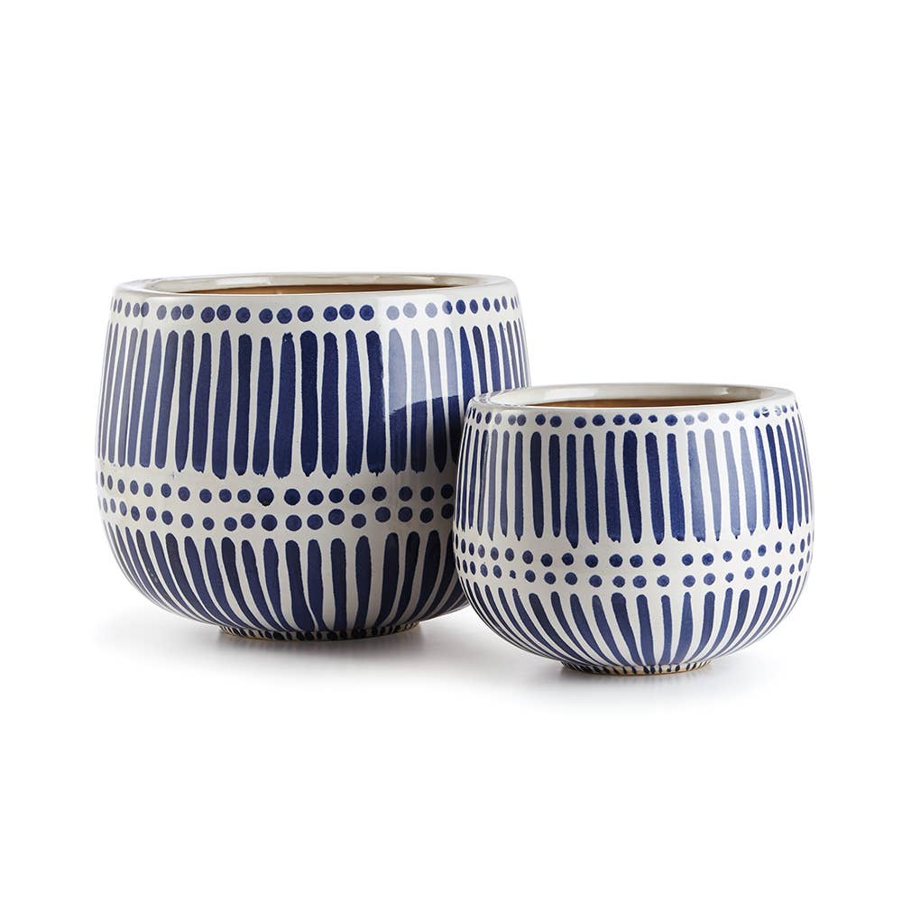 Cali Hand Painted Pots Set Of 2
