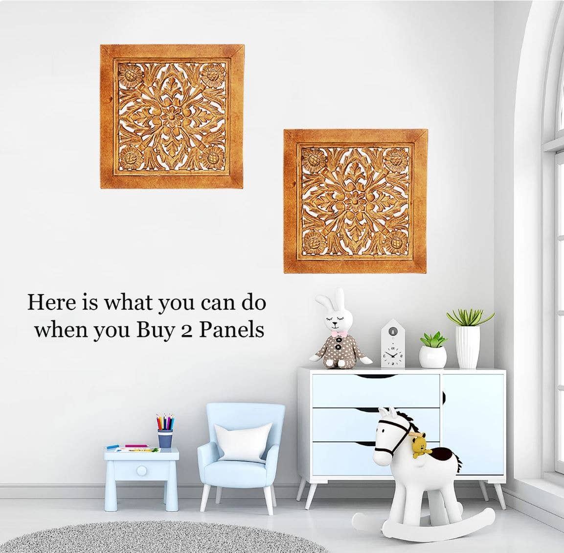 Handcrafted Large Lotus Wooden Wall Panel For Home Decor