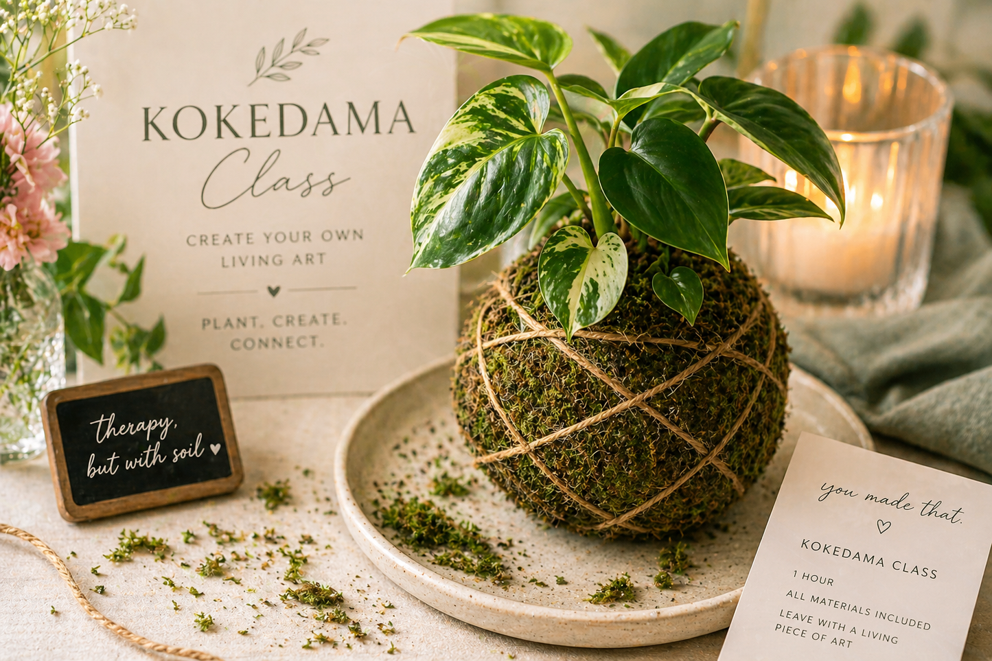 Kokedama Class - $25 Deposit