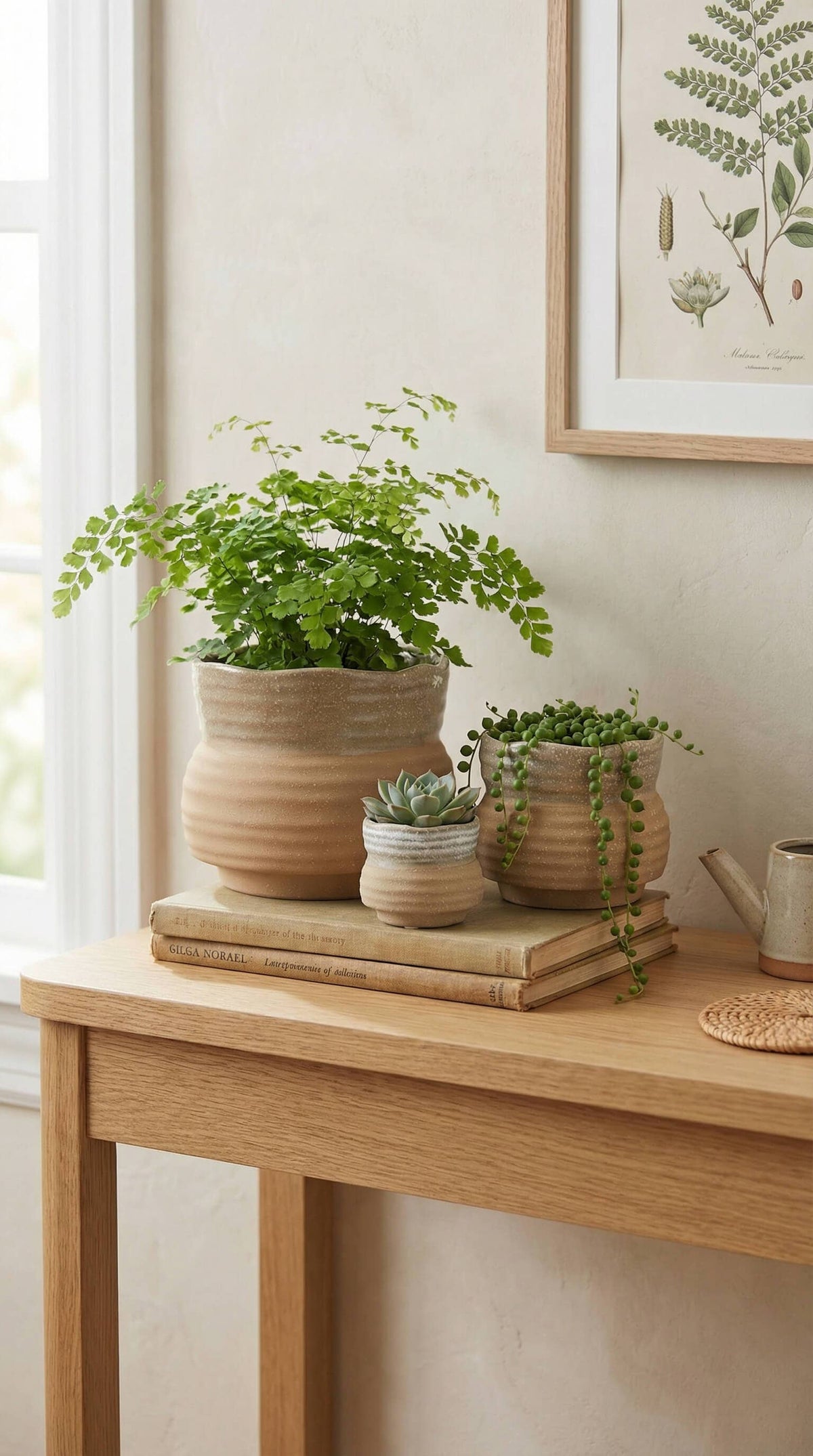 Ceramic Planter Pot, Speckled with Drainage - Marisol - Glass Garden Studio