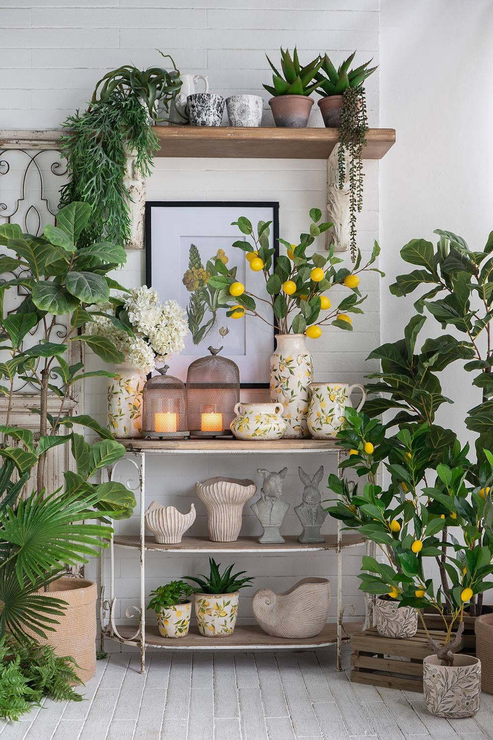 S/2 Citrus Grove Planters L:6.3x6.3x6" S:5x5x4.7" - Glass Garden Studio